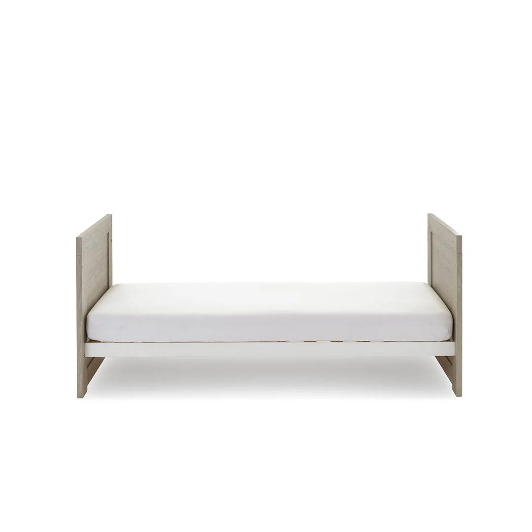 Obaby Nika Cot Bed - Grey Wash + White - Image 6