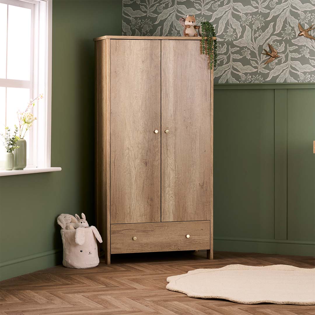 Obaby Nika Double Wardrobe - Oak - Image 2