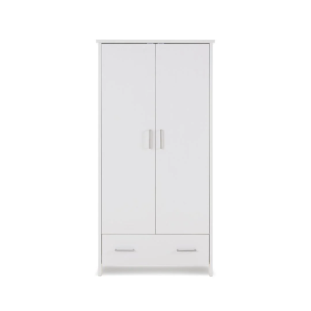Obaby Nika Double Wardrobe - White Wash