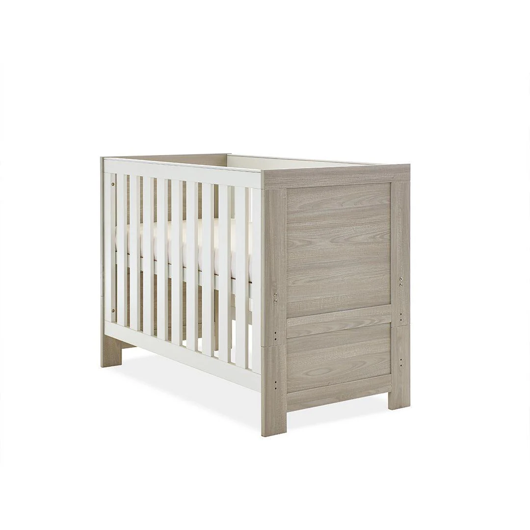Obaby Nika Mini Cot Bed - Grey Wash + White - Image 6
