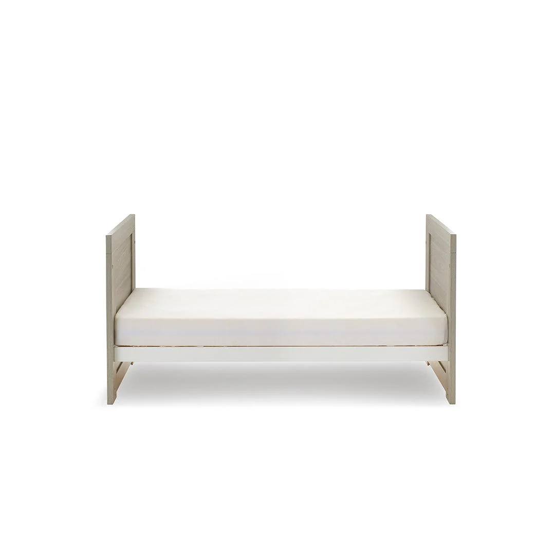 Obaby Nika Mini Cot Bed - Grey Wash + White - Image 7