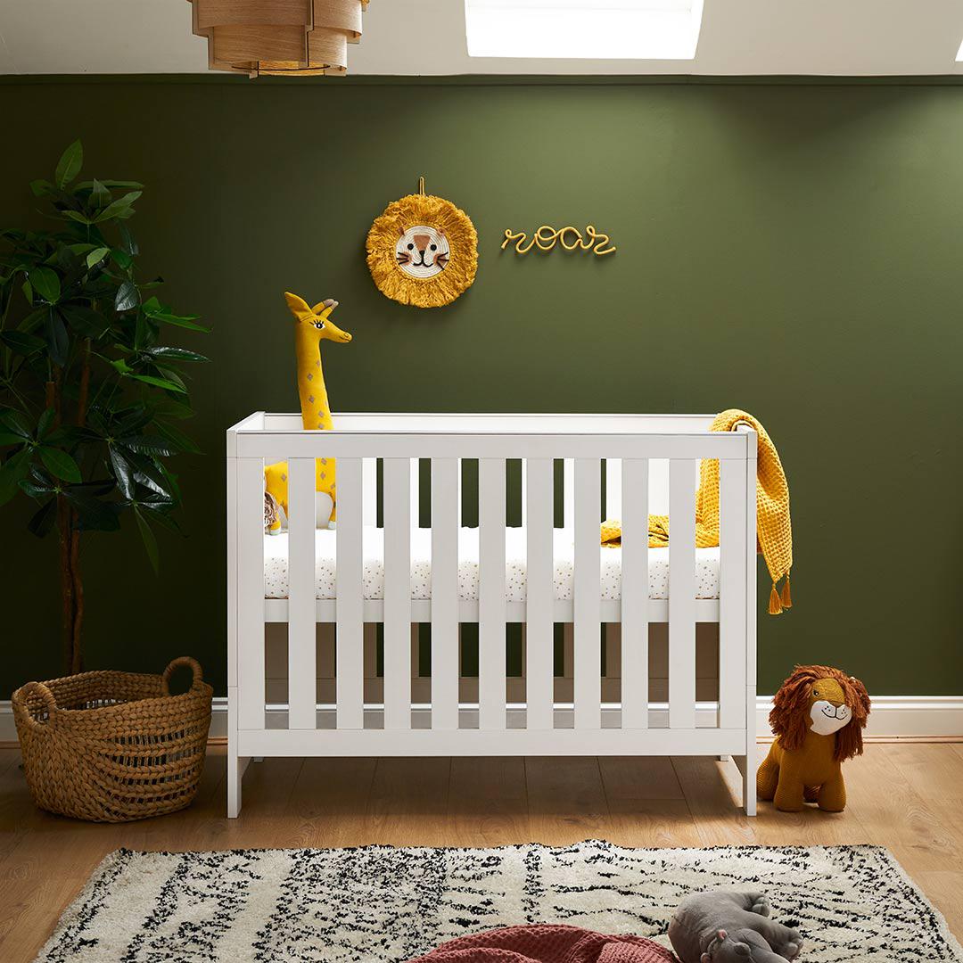 Obaby Nika Mini Cot Bed - White Wash - Image 2