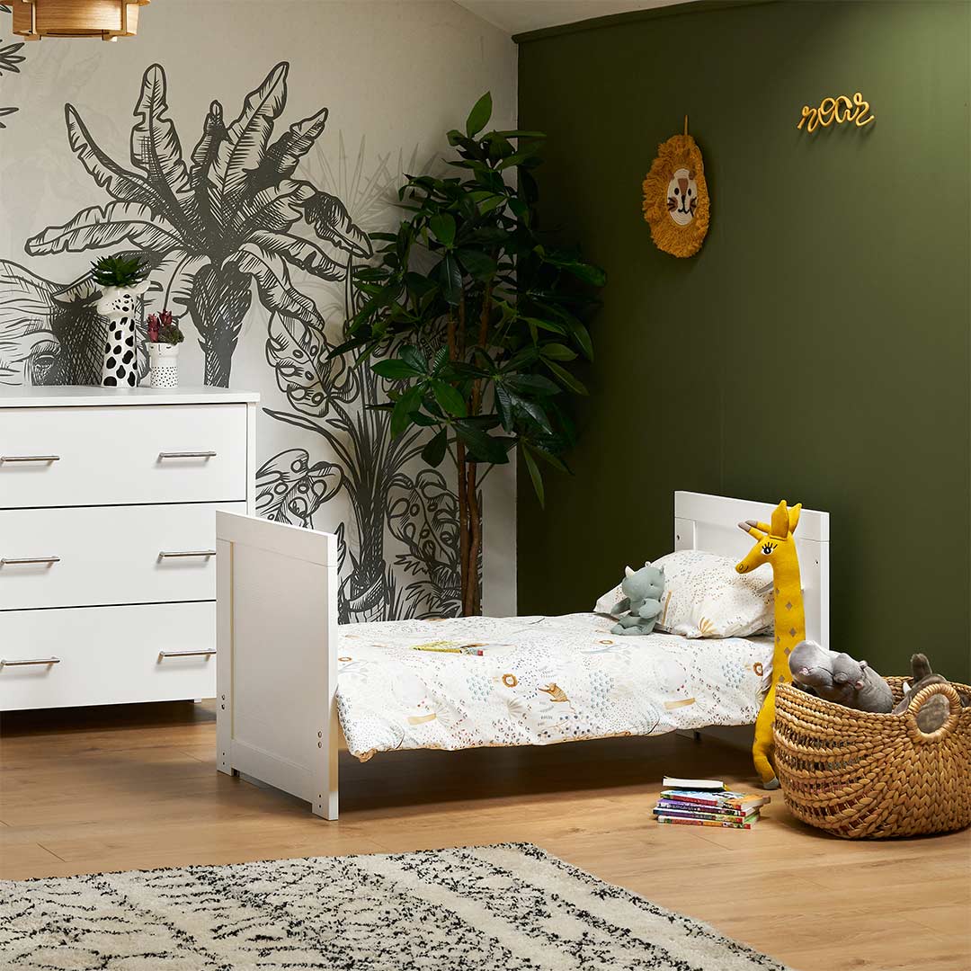 Obaby Nika Mini Cot Bed - White Wash - Image 3