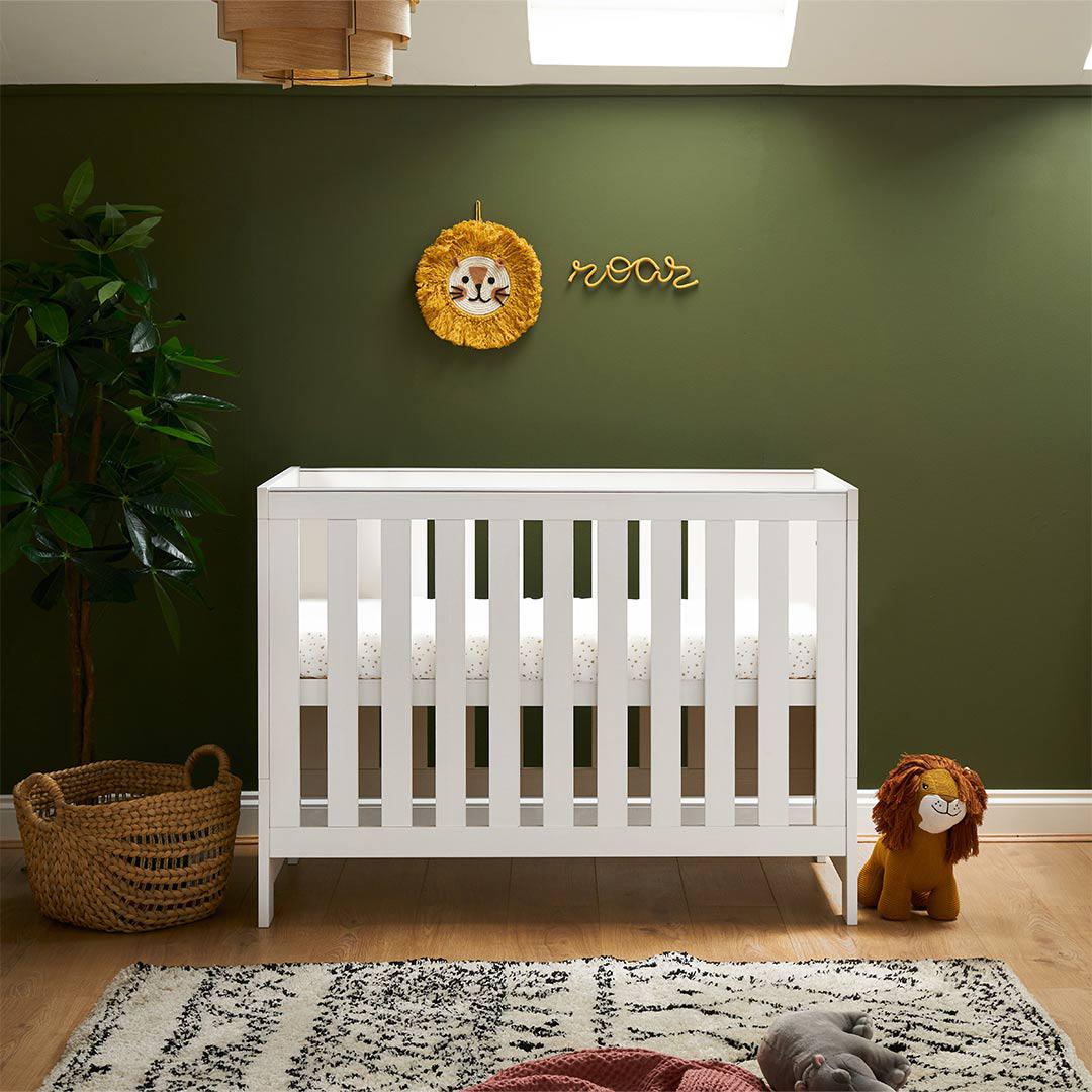 Obaby Nika Mini Cot Bed - White Wash - Image 4