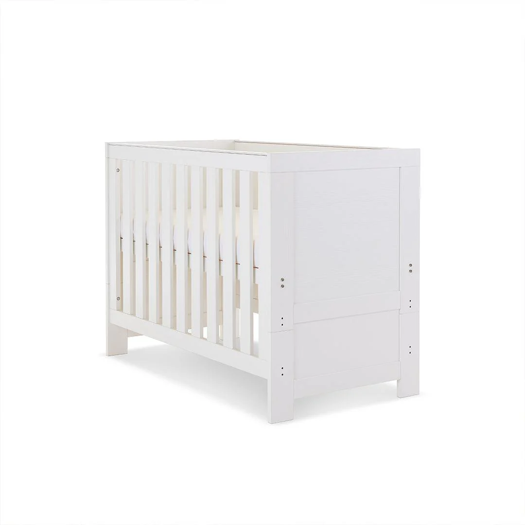 Obaby Nika Mini Cot Bed - White Wash - Image 7