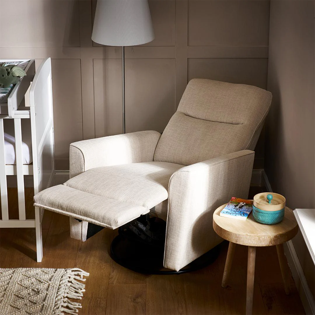 Obaby Savannah Swivel Glider Recliner Chair - Oatmeal - Image 3
