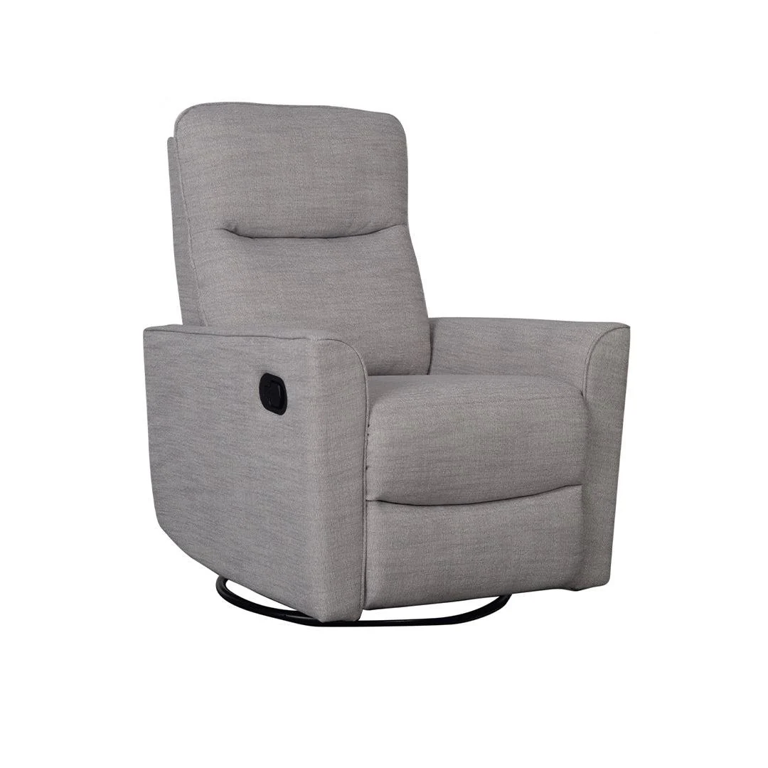 Obaby Savannah Swivel Glider Recliner Chair - Pebble - Image 4