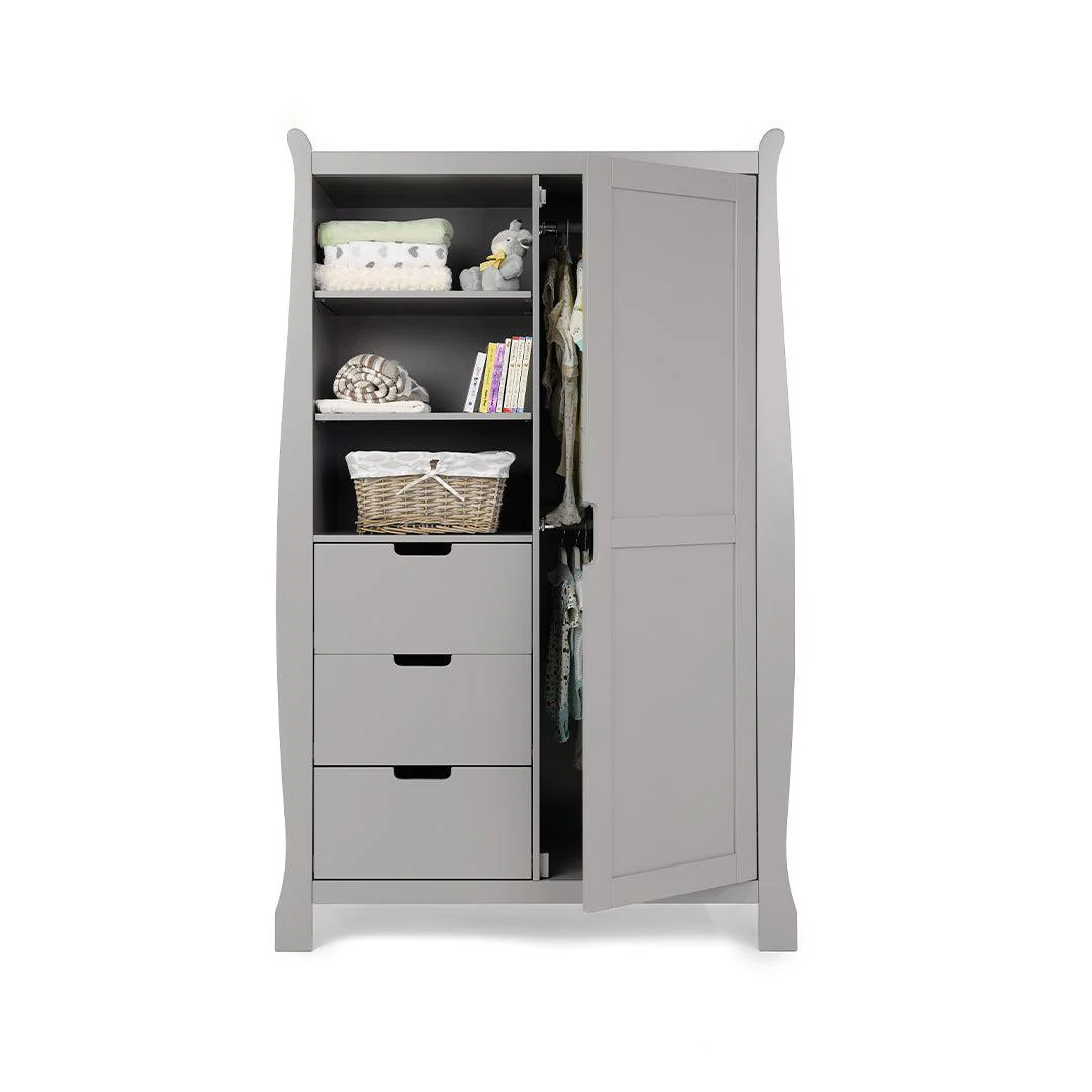 Obaby Stamford Double Wardrobe - Warm Grey - Image 3
