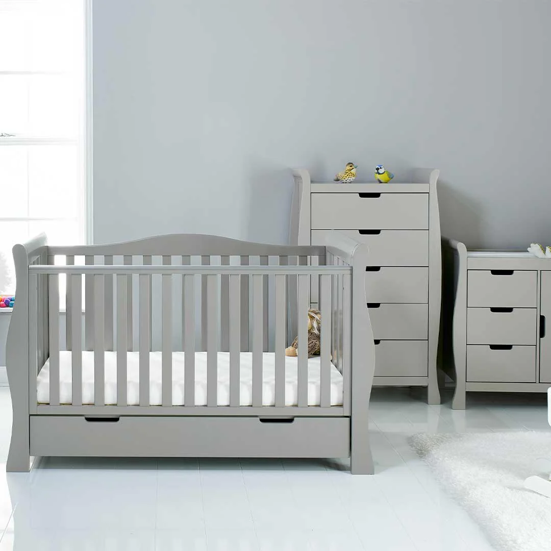 Obaby Stamford Luxe 4 Piece Room Set - Warm Grey - Image 2