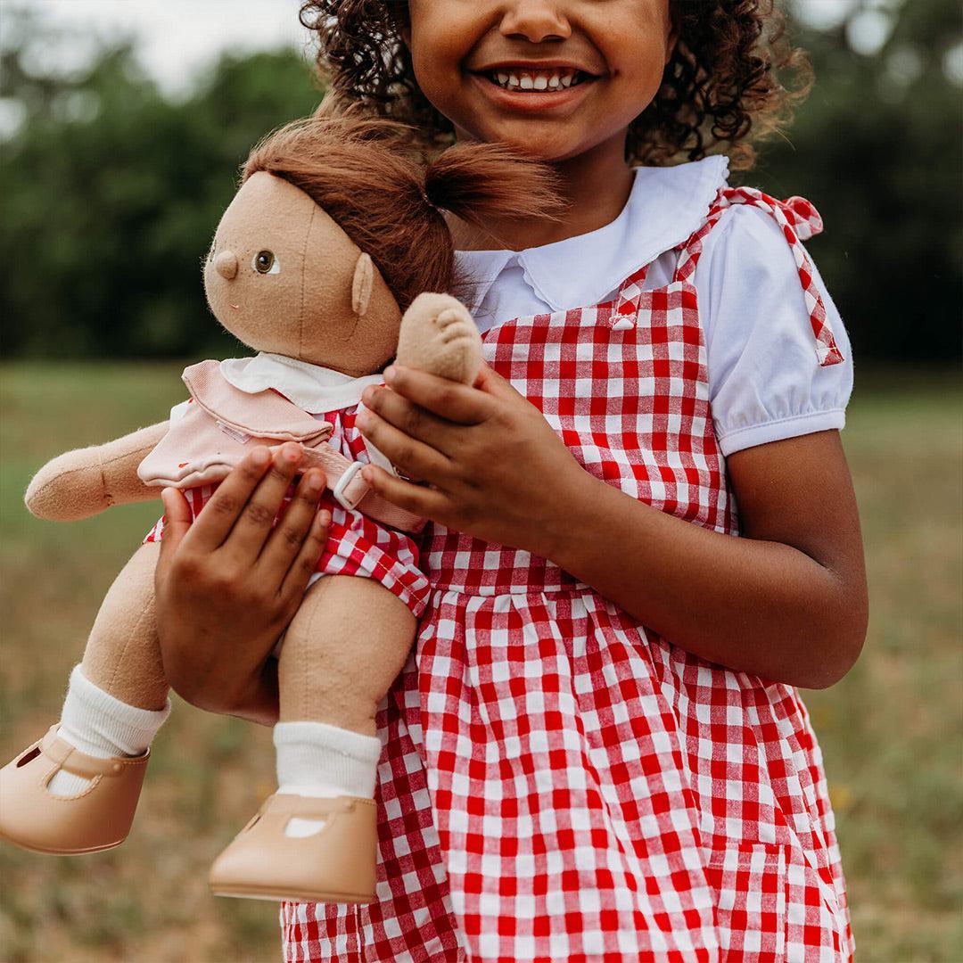 Olli Ella Cherry Gingham Outfit Set - Red - Image 3