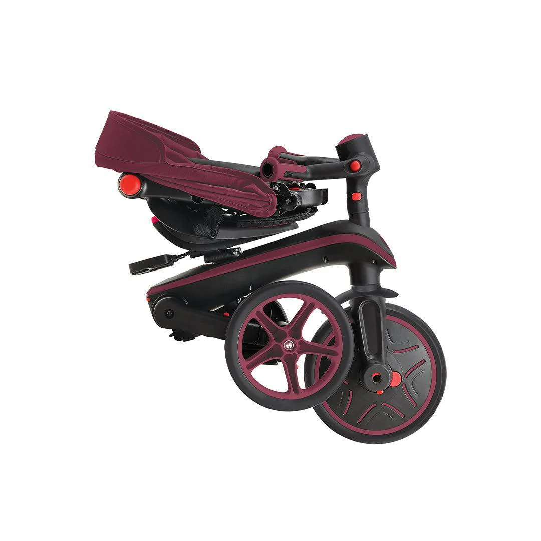 Globber Explorer Trike Foldable 4 in 1 - Burgundy - Image 10