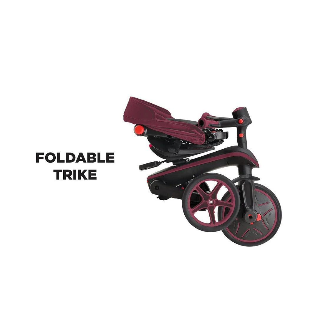 Globber Explorer Trike Foldable 4 in 1 - Burgundy - Image 5