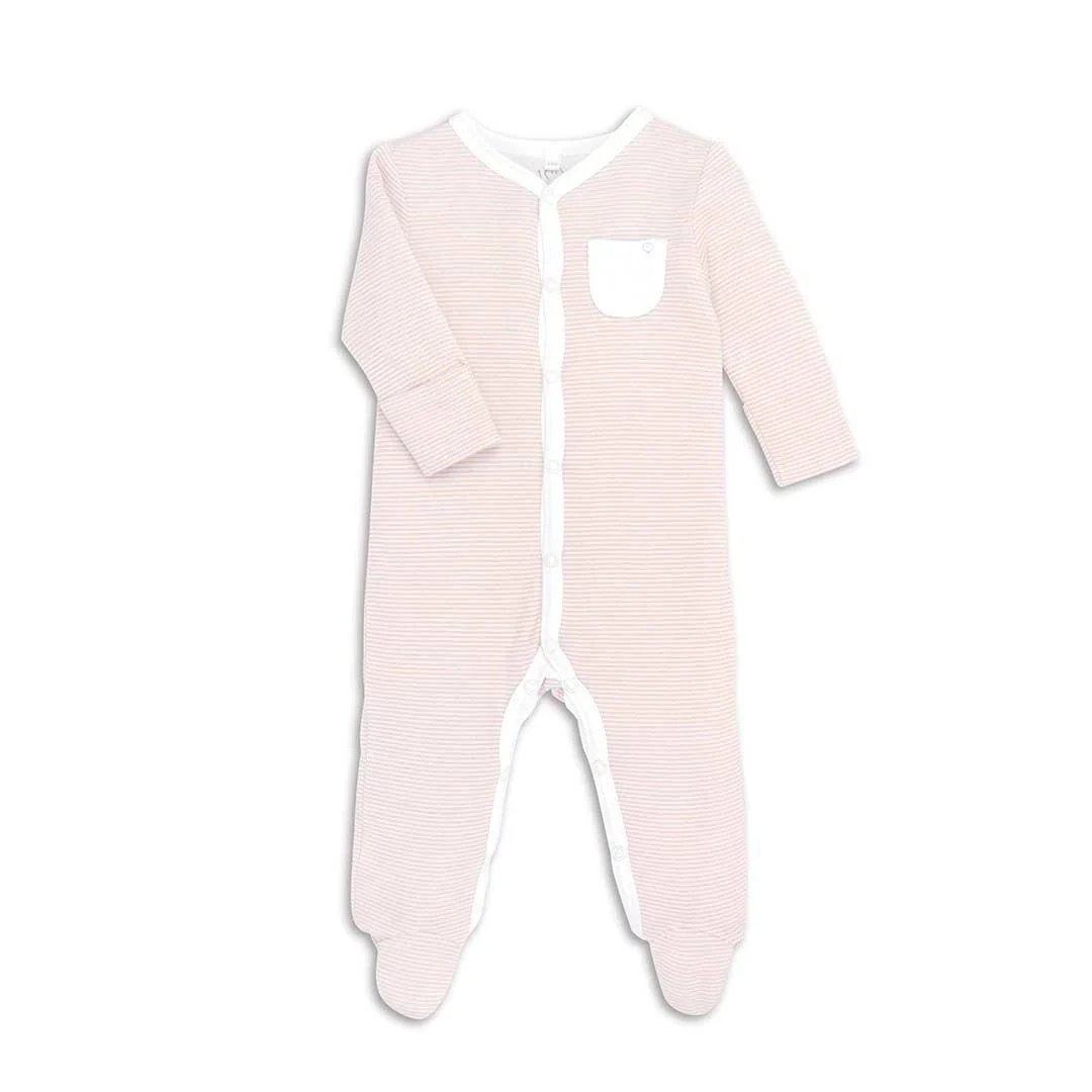 Outlet - MORI Front Opening Sleepsuit - Blush