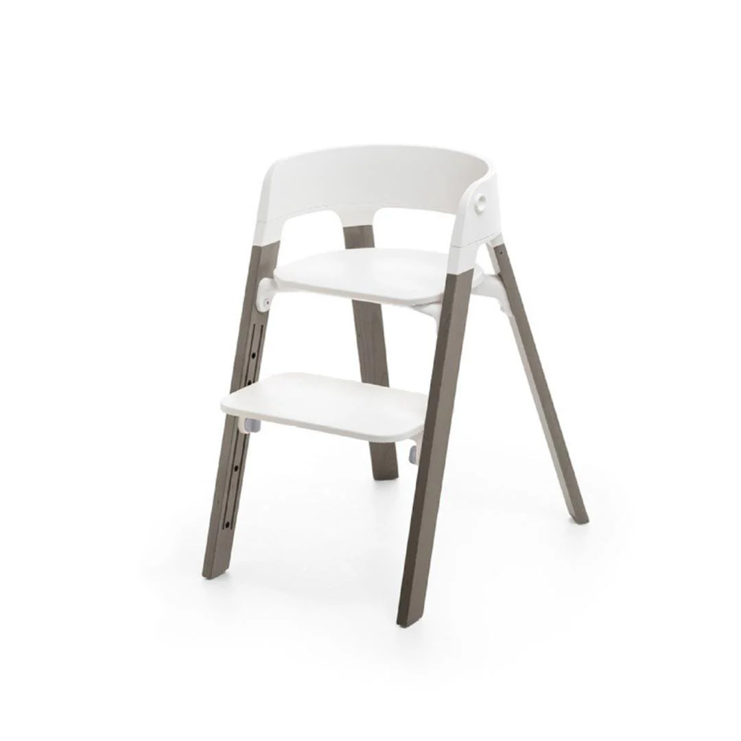 Outlet - Stokke® Steps Chair - White + Hazy Grey - Image 3