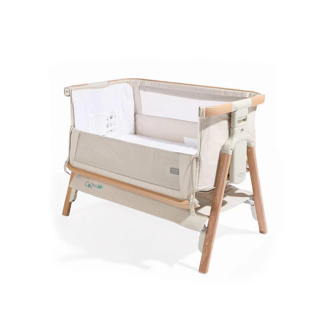 Tutti Bambini CoZee Air Bedside Crib - Scandinavian Walnut/Ecru - Image 10