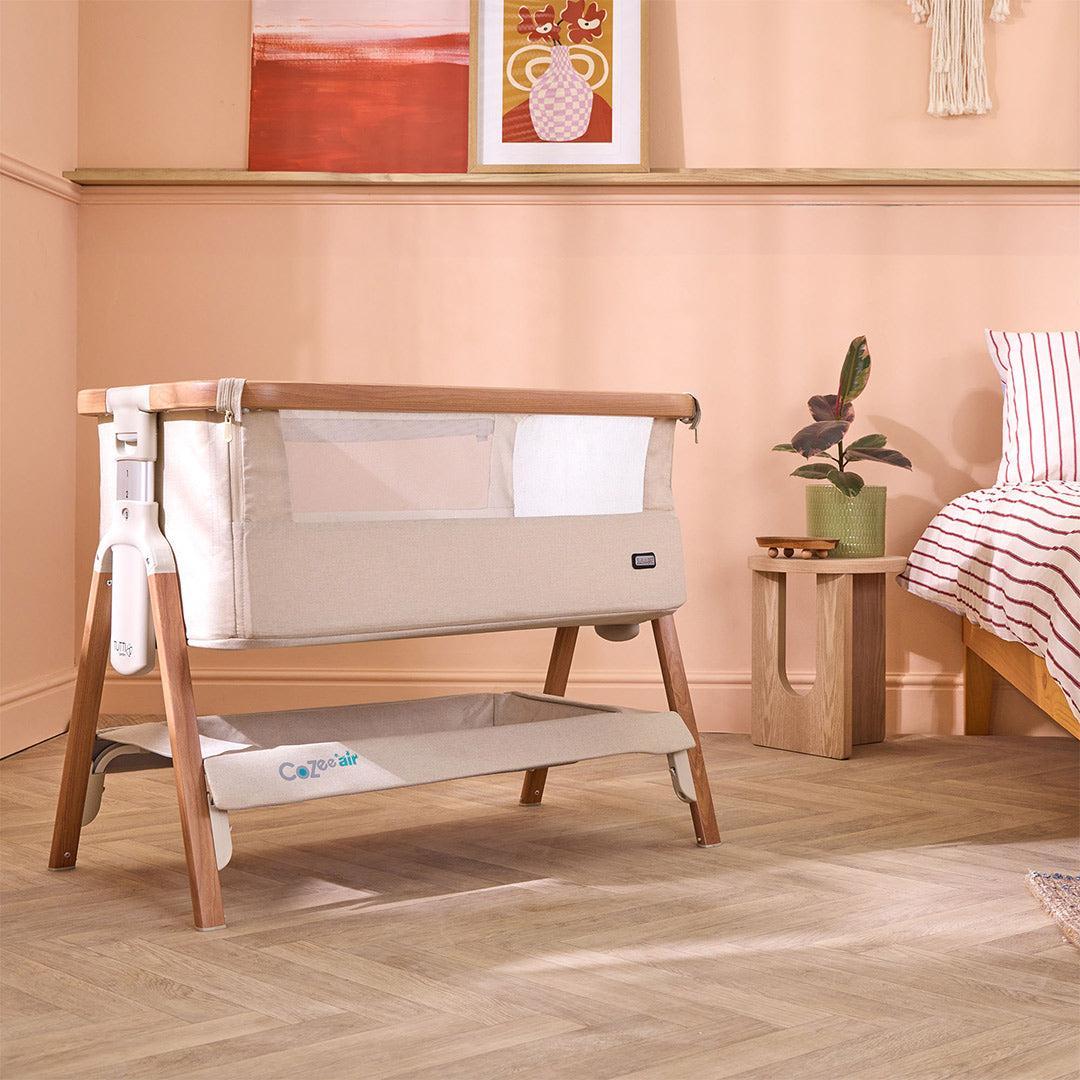 Tutti Bambini CoZee Air Bedside Crib - Scandinavian Walnut/Ecru - Image 2