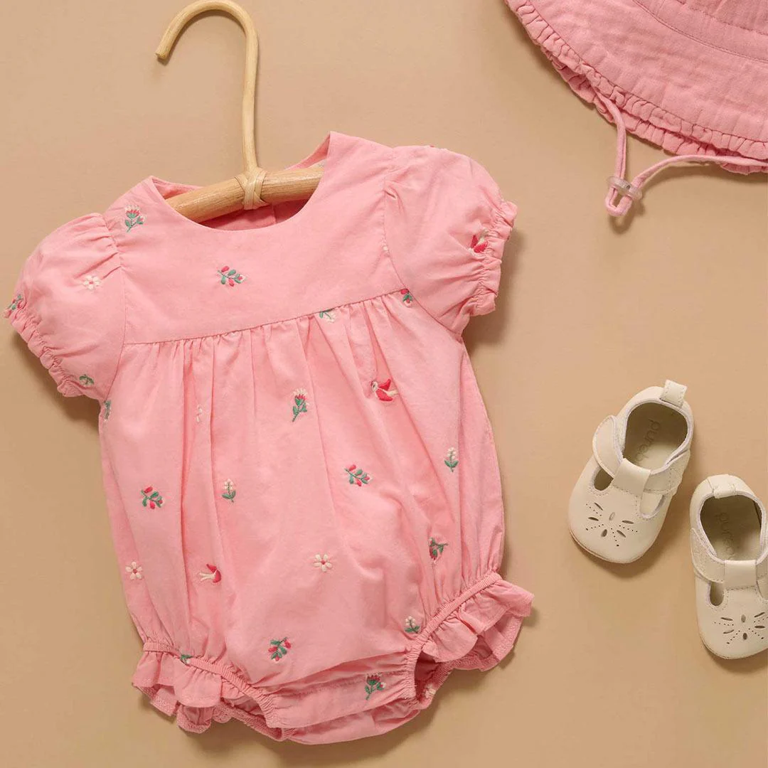 Purebaby Embroidered Bodysuit - Swallow Broderie - Image 3