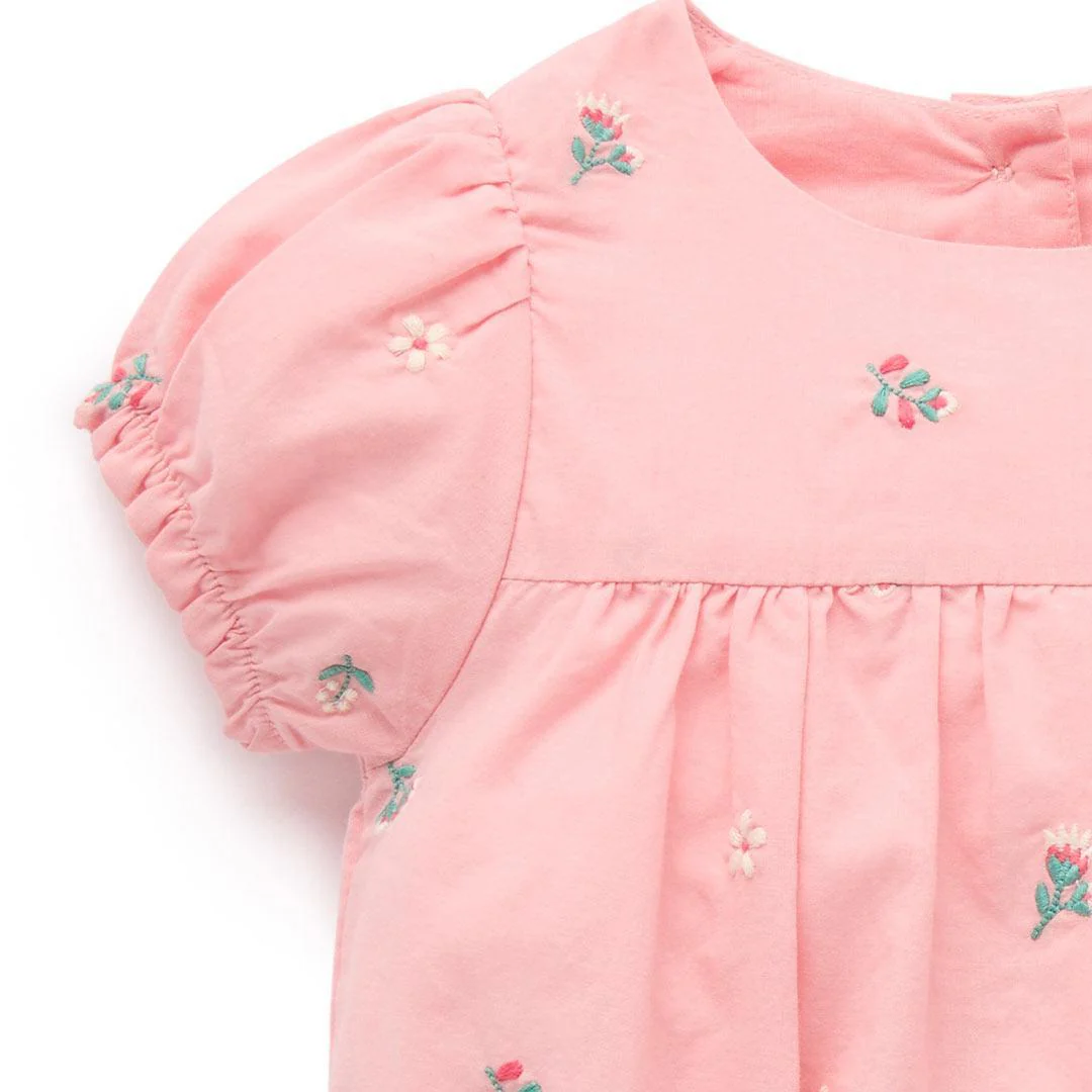 Purebaby Embroidered Bodysuit - Swallow Broderie - Image 4