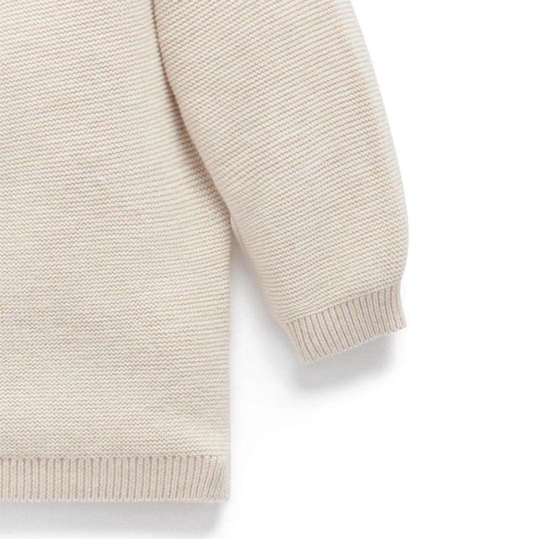 Purebaby Knit Cardigan - Wheat Melange - Image 5