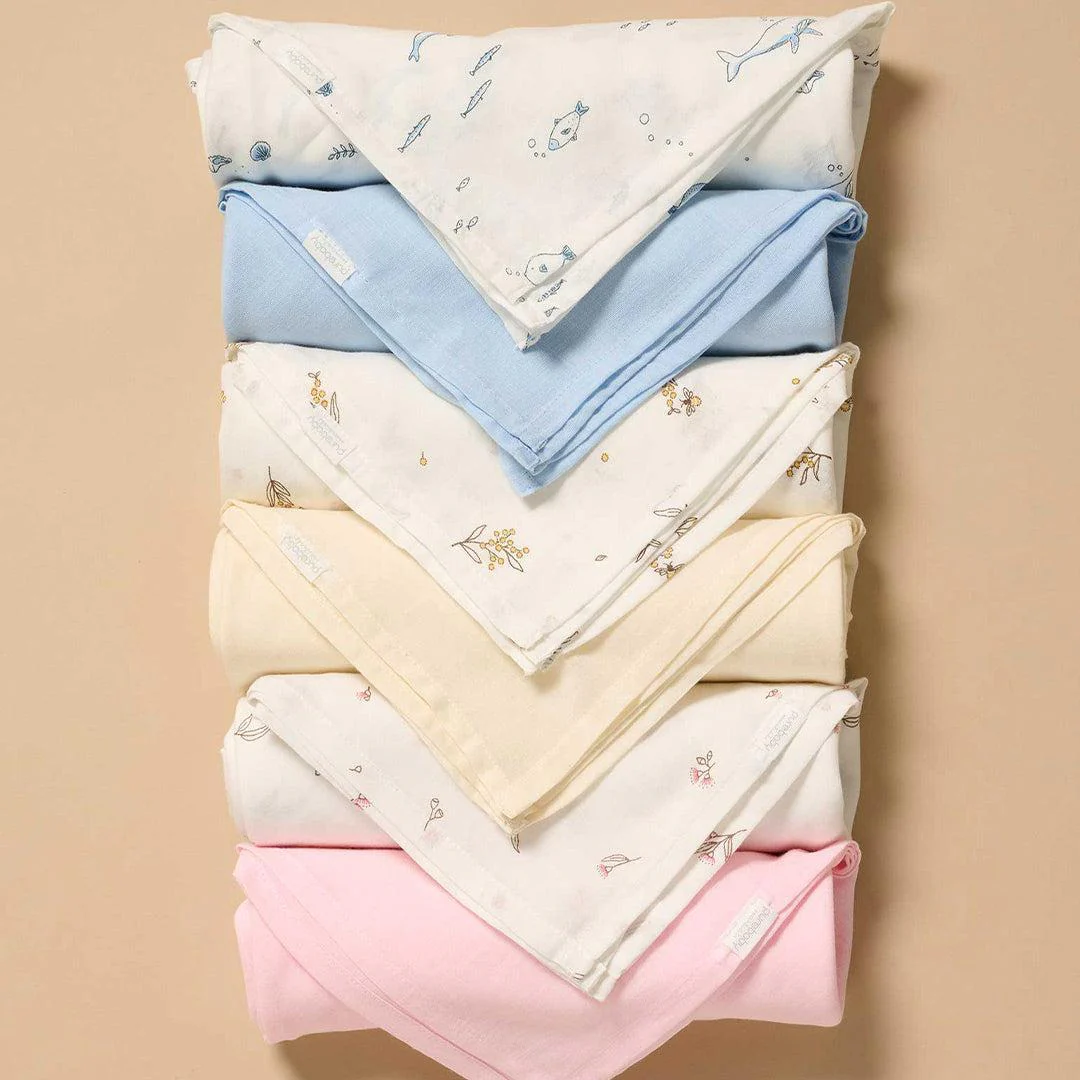 Purebaby Muslin Wrap 2 Pack - Wheat Wattle Bee - Image 2