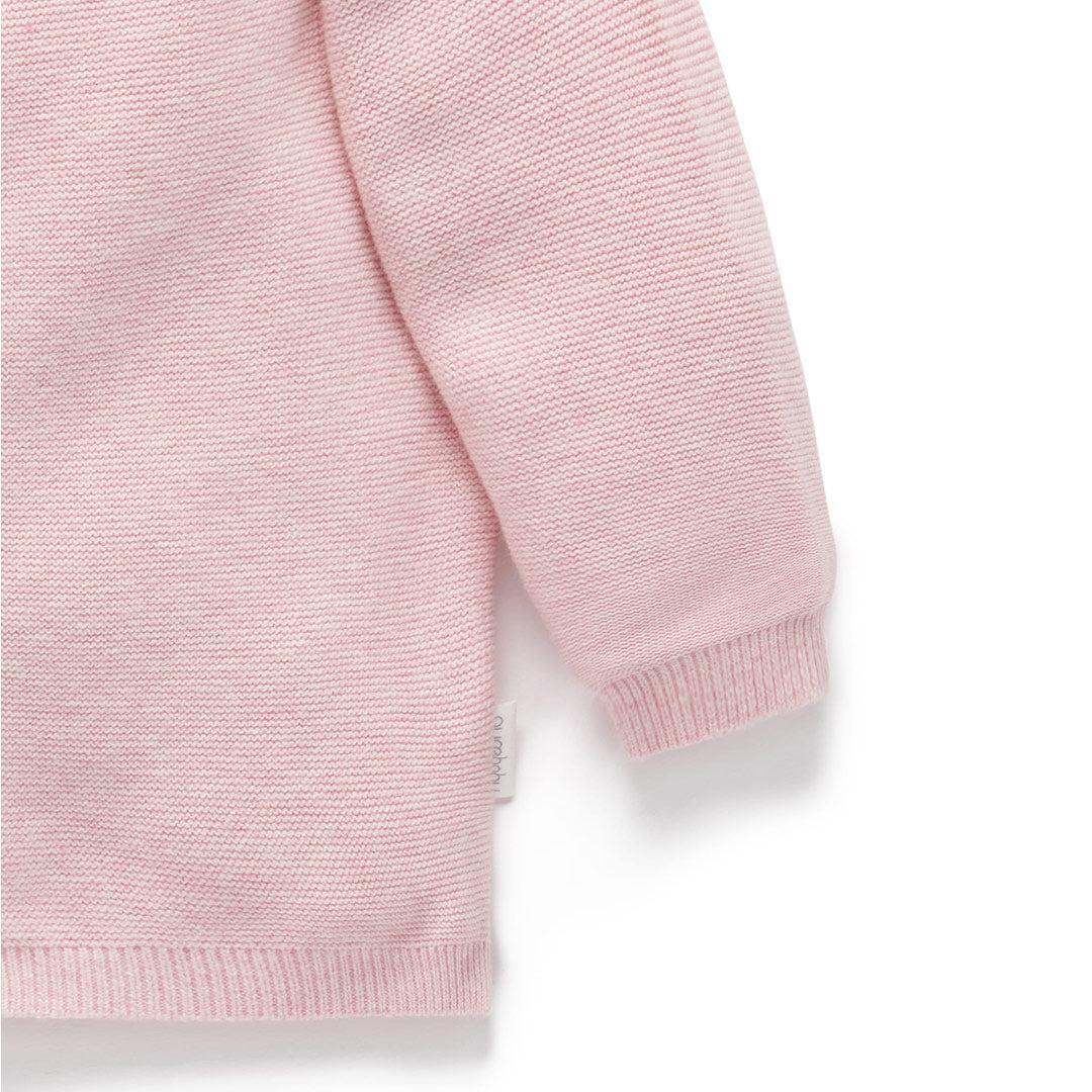 Purebaby Knit Cardigan - Pink Melange - Image 5