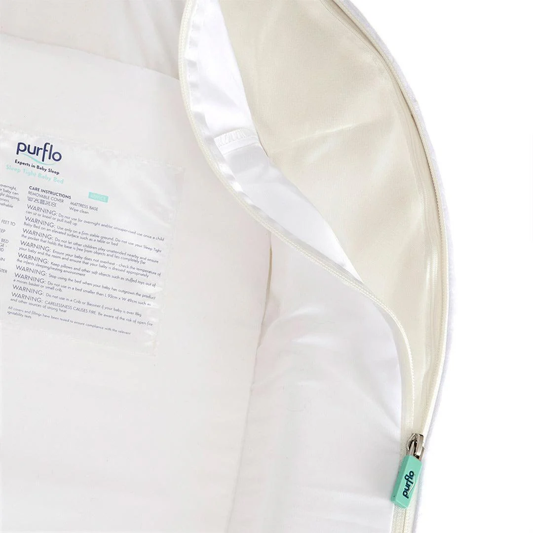 Purflo Sleep Tight Baby Bed -  Luxe White - Image 8