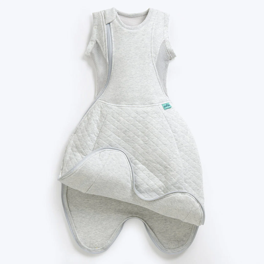 Purflo Swaddle To Sleep Bag - Minimal Grey - TOG 2.5 - Image 6