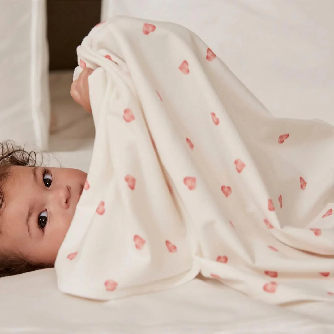 Rosa & Blue Baby Blanket - Heart - Image 3
