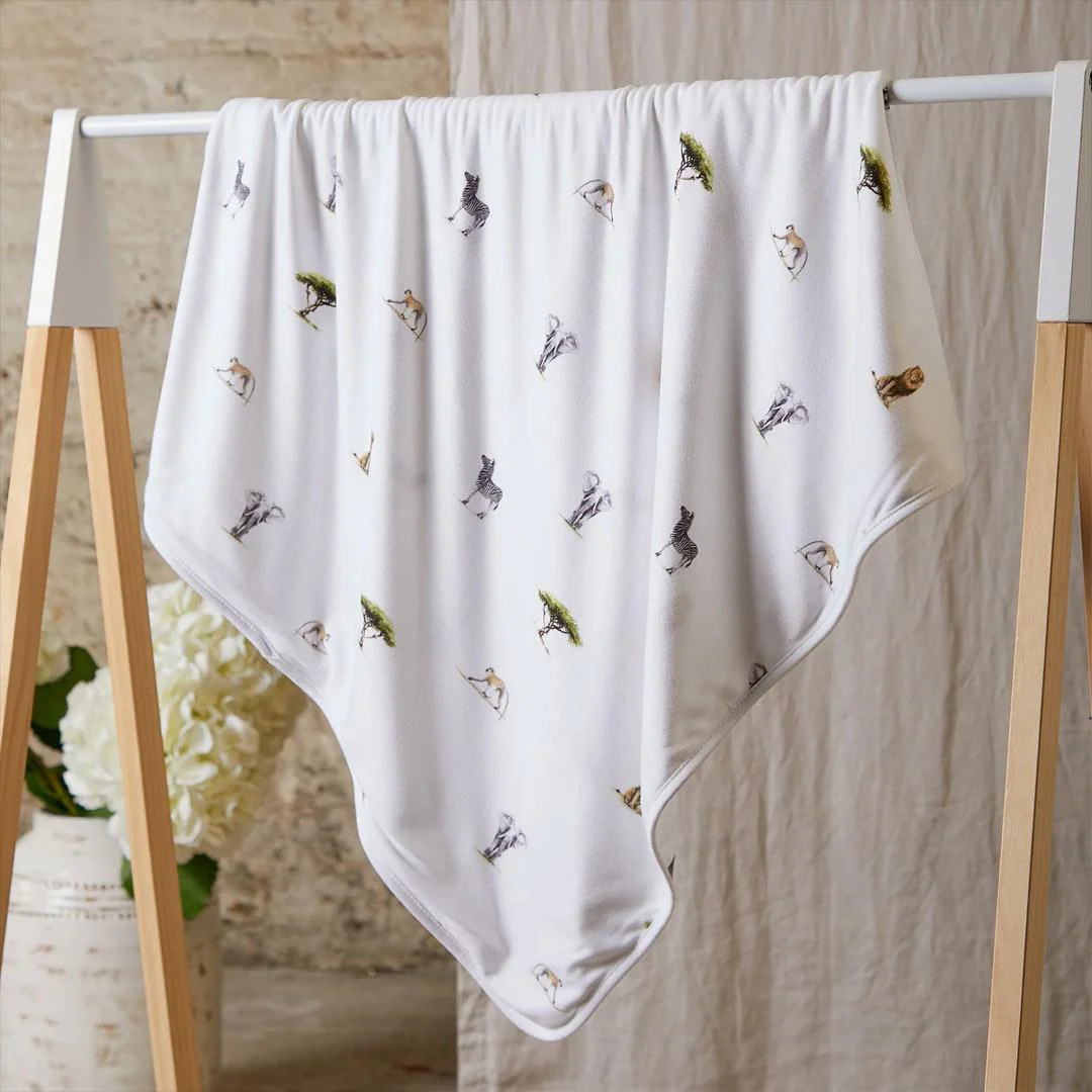 Rosa & Blue Baby Blanket  - Safari - Image 2