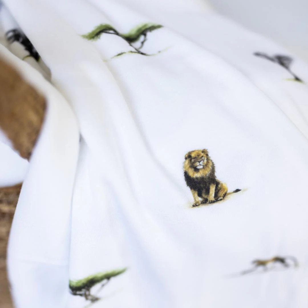 Rosa & Blue Baby Blanket  - Safari - Image 3