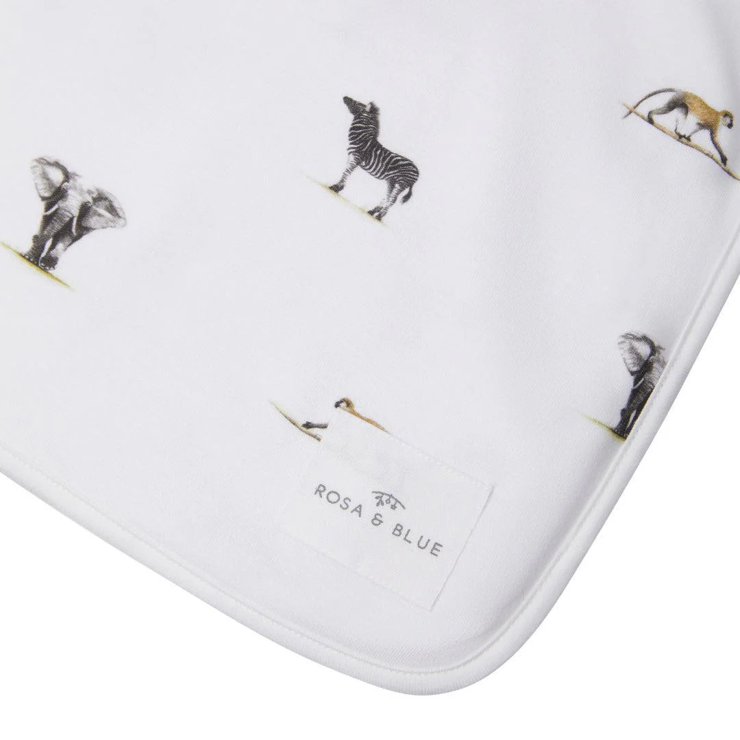 Rosa & Blue Baby Blanket  - Safari - Image 5
