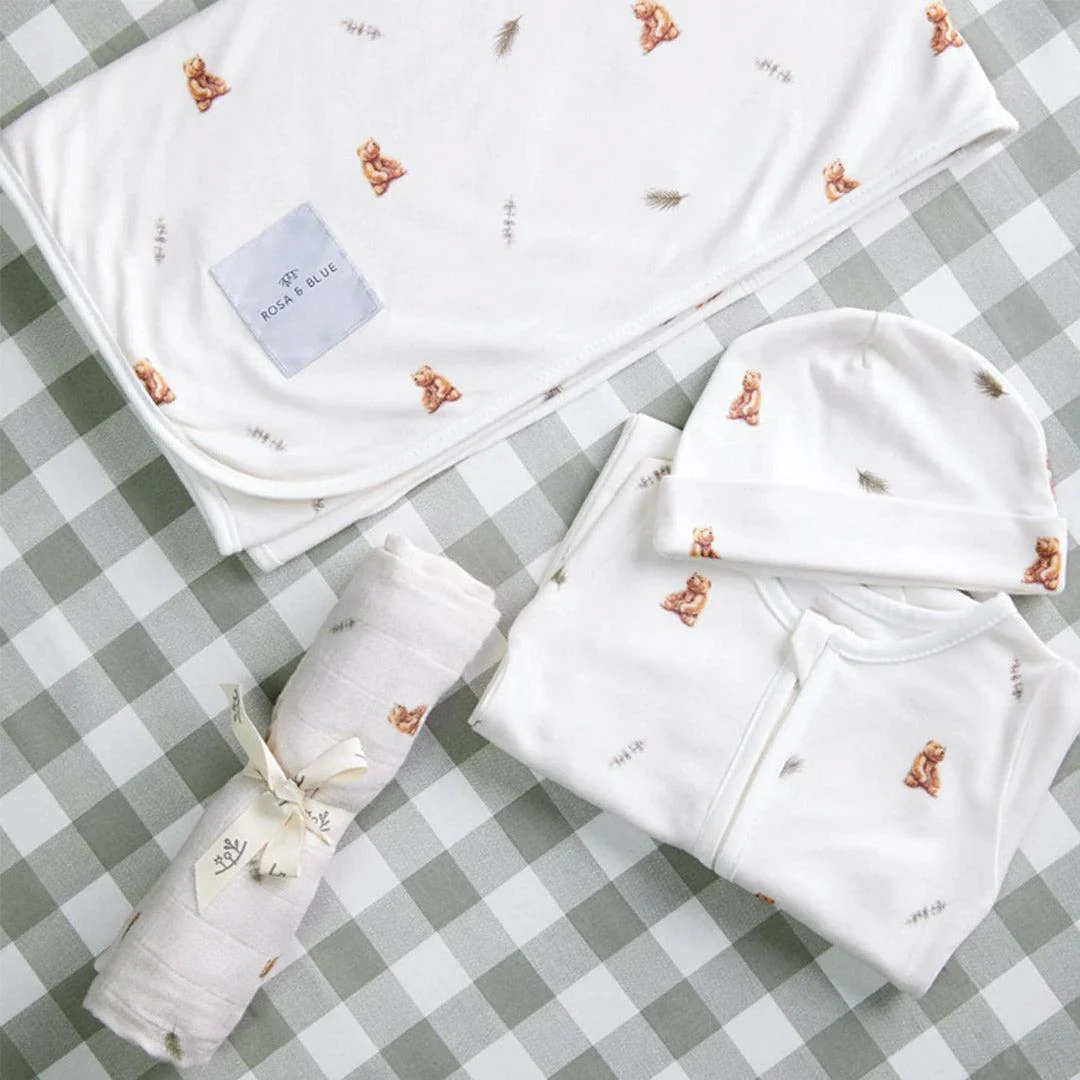 Rosa & Blue Baby Gift Set - Brown Bear - Image 2