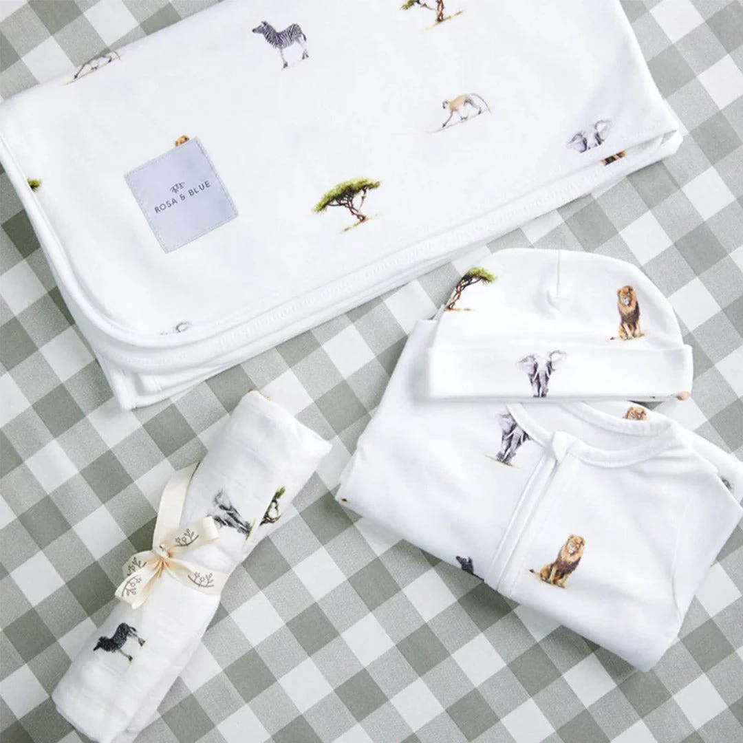 Rosa & Blue Baby Gift Set - Safari - Image 3