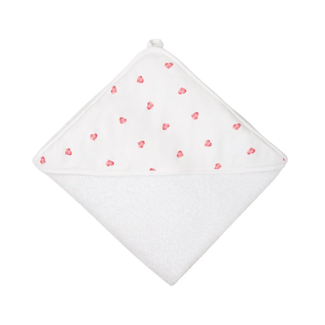 Rosa & Blue Hooded Towel - Heart