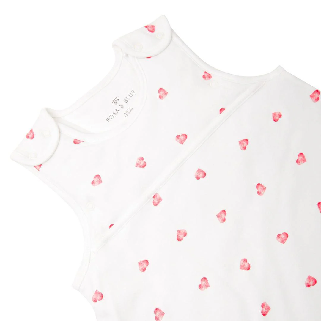 Rosa & Blue Sleeping Bag - 2.5 Tog - Heart - Image 3