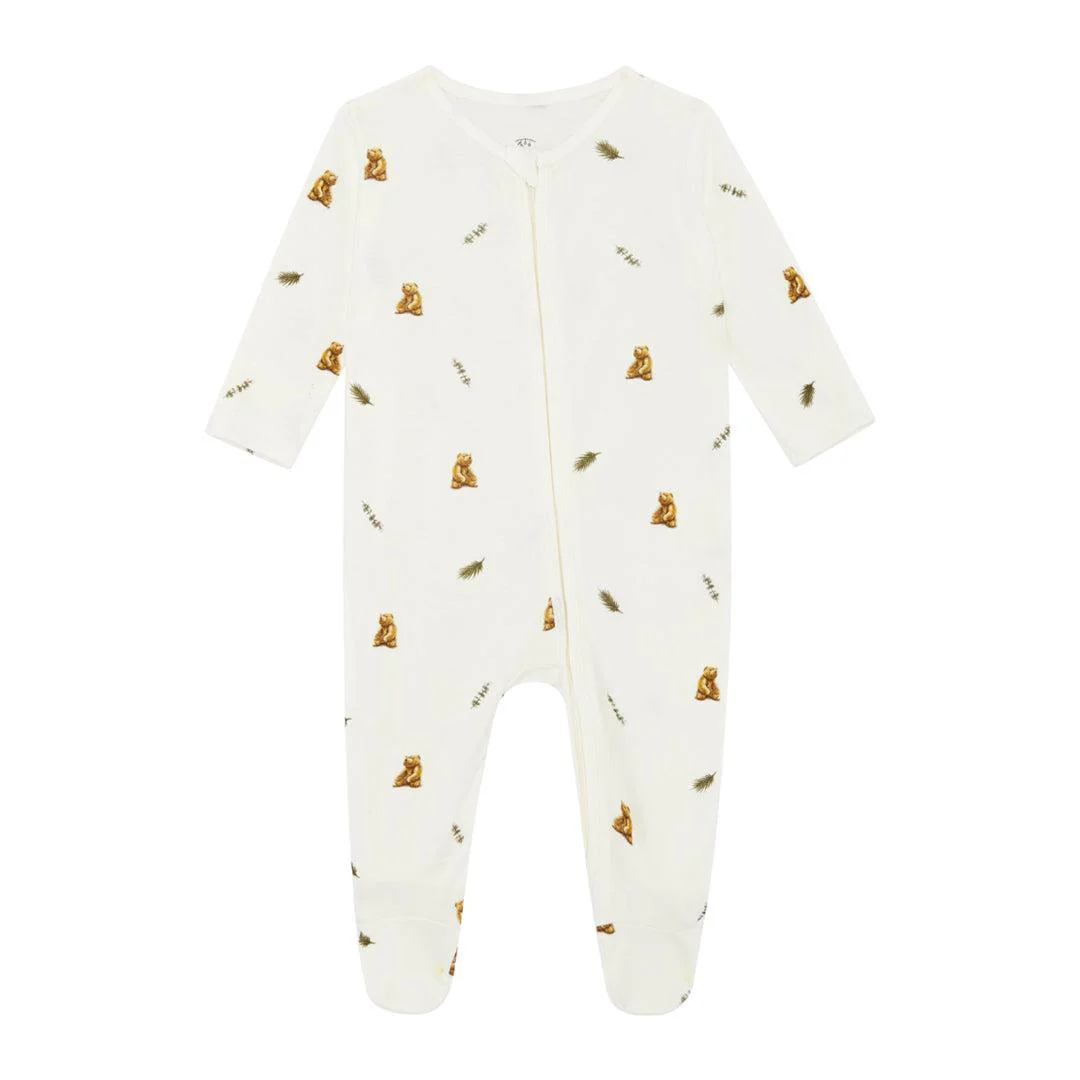 Rosa & Blue Sleepsuit - Brown Bear