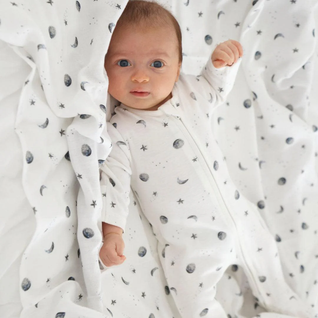 Rosa & Blue Sleepsuit - Starlit Moon - Image 2