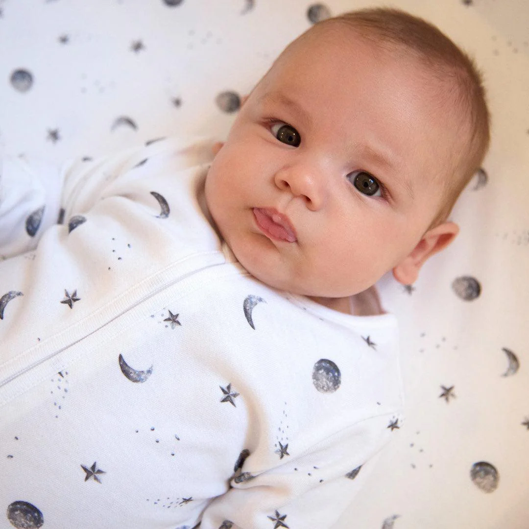 Rosa & Blue Sleepsuit - Starlit Moon - Image 3
