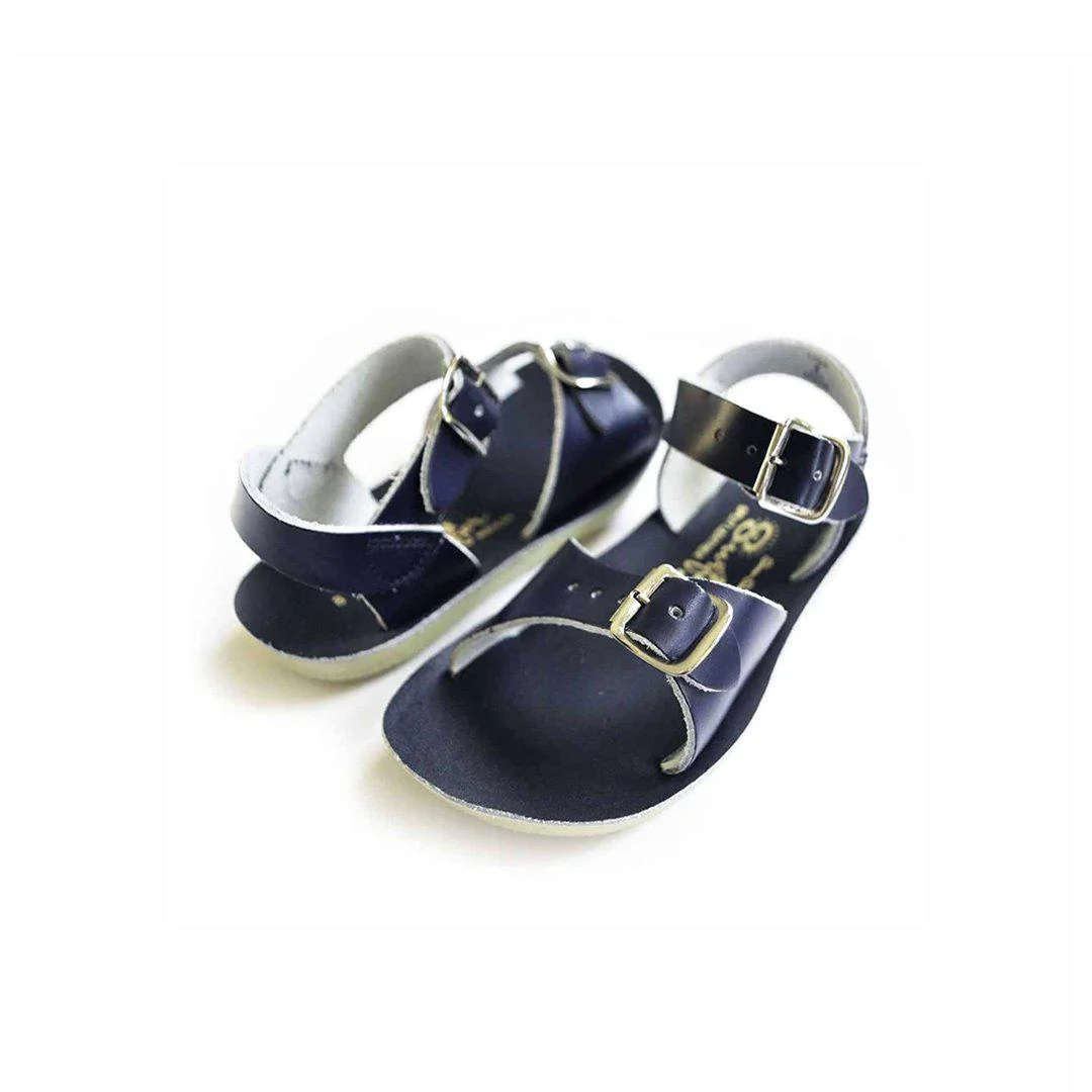 Salt-Water Sun-San Kids Sandals - Surfer - Navy - Image 3