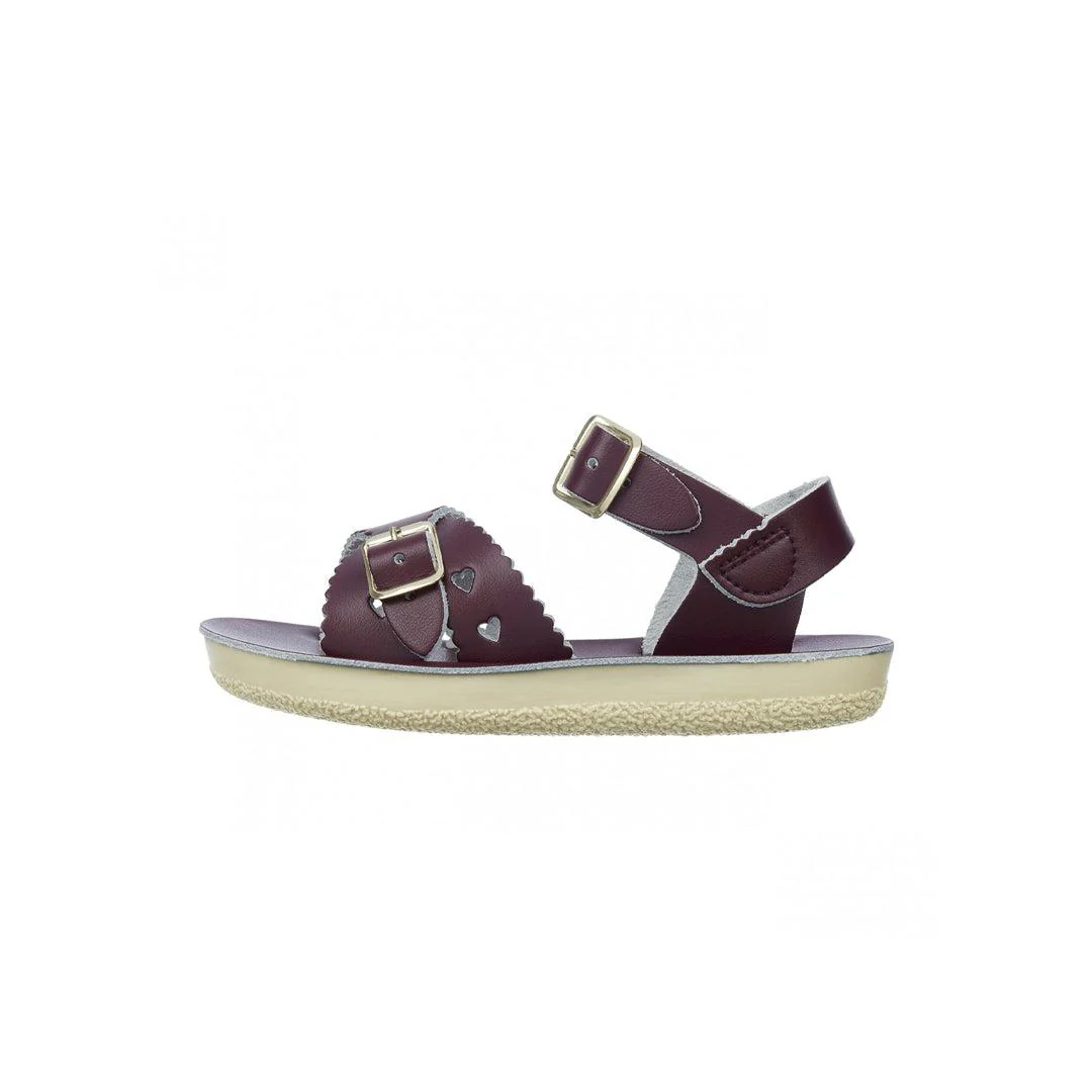 Salt-Water Sun-San Kids Sandals - Sweetheart - Claret - Image 4