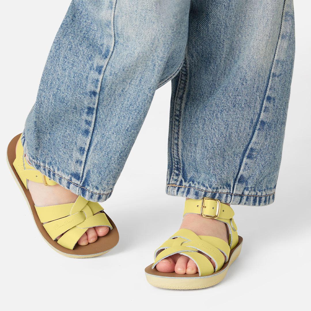 Salt-Water Sun-San Kids Sandals - Swimmer - Butter Yellow - Image 3