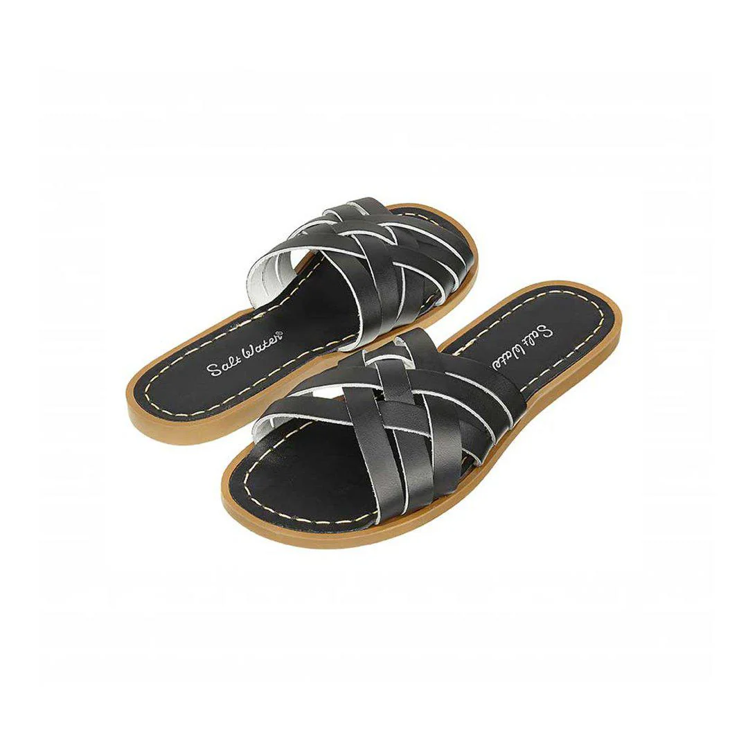 Salt-Water Adults Sandals - Retro Slide - Black