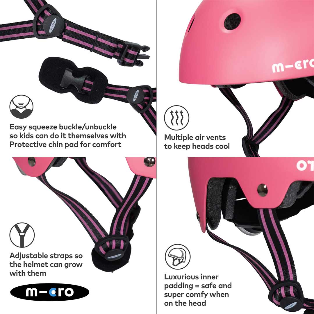 Micro Scooters Eco Matt Helmet - Pink - Image 2