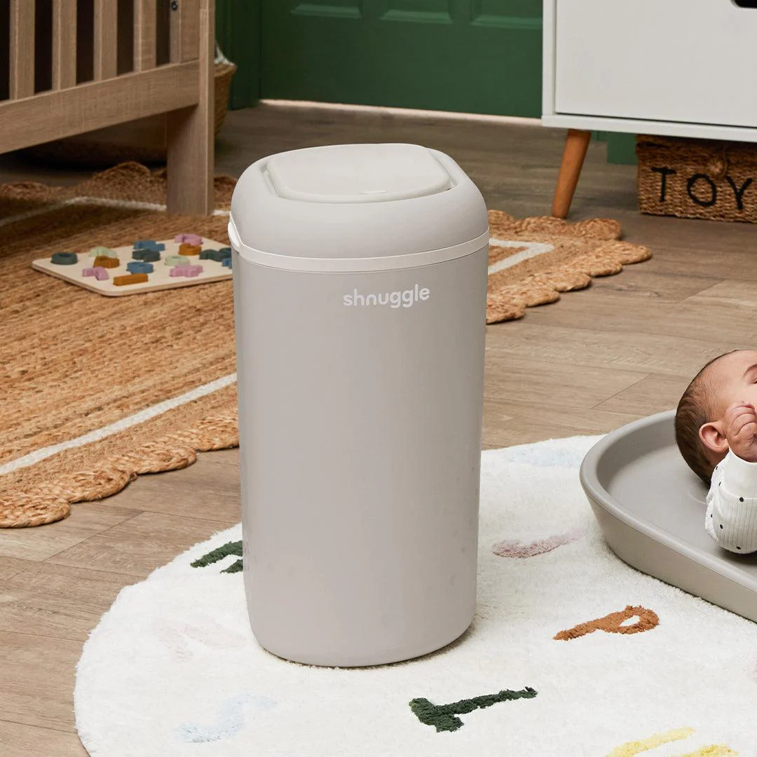 Shnuggle Eco Touch Nappy Bin - Taupe - Image 3
