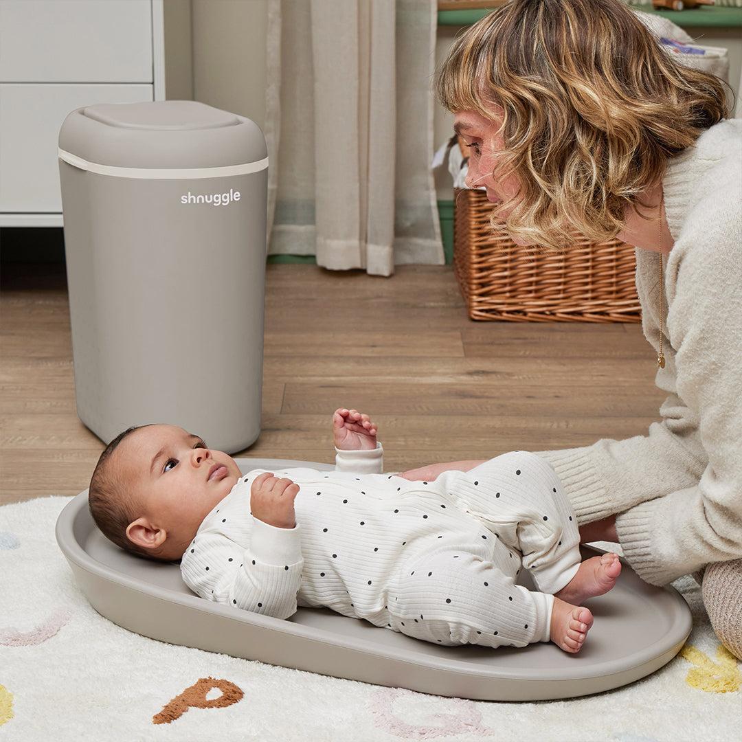 Shnuggle Eco Touch Nappy Bin - Taupe - Image 6