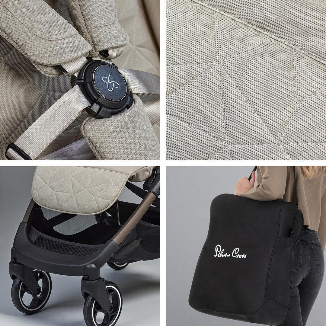 Silver Cross Clic 2 Compact Stroller - Latte - Image 4