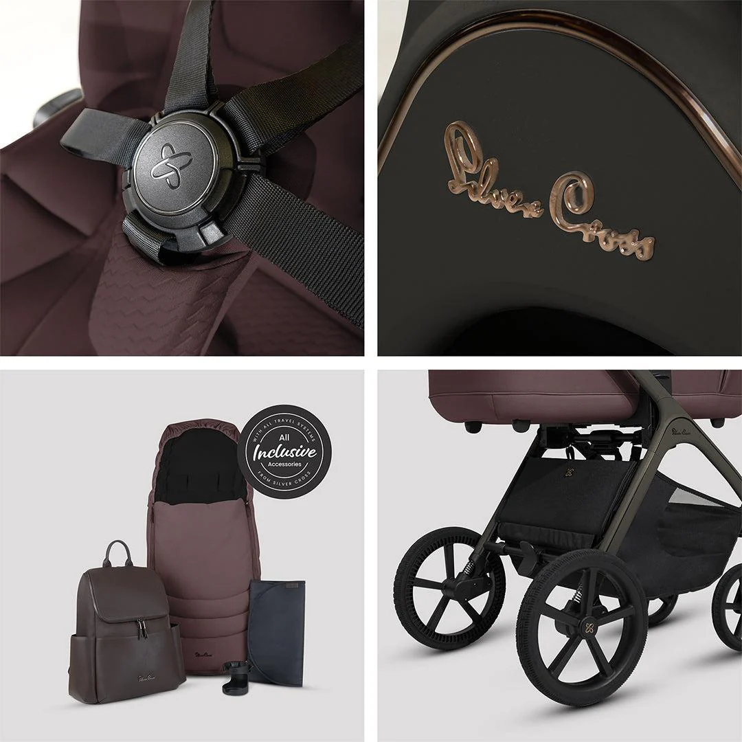 Silver Cross Cove Pushchair Accessory Bundle - Damson - Image 6