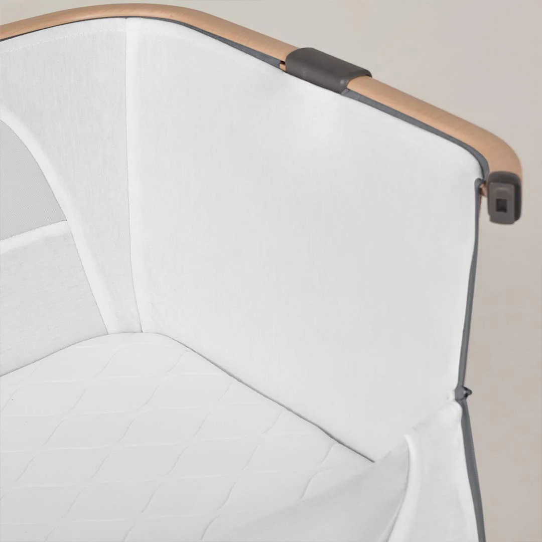 Silver Cross Lunar Bedside Crib - Whisper Grey - Image 3