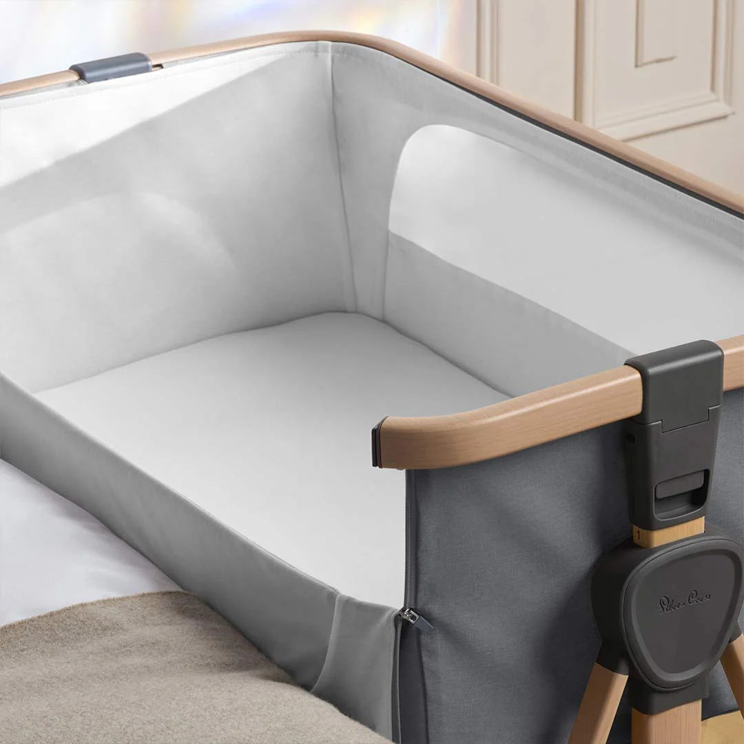 Silver Cross Lunar Bedside Crib - Whisper Grey - Image 7