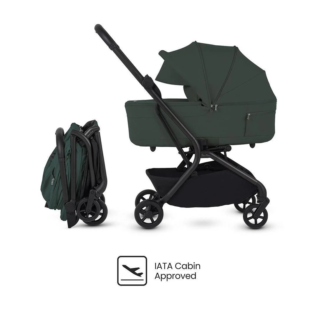 Silver Cross Nia Stroller & Carrycot - Conifer - Image 13